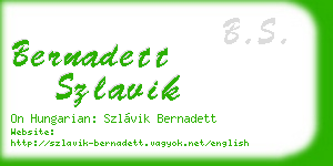 bernadett szlavik business card
